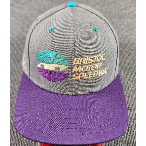 Vintage Bristol Motor Speedwat Hat Snapback American Needle USA Made Nascar Gray - Picture 1 of 6